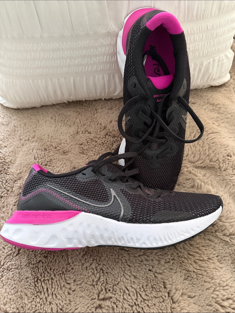 Nike Women’s Renew Running Sneakers - Black & Pink